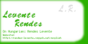 levente rendes business card